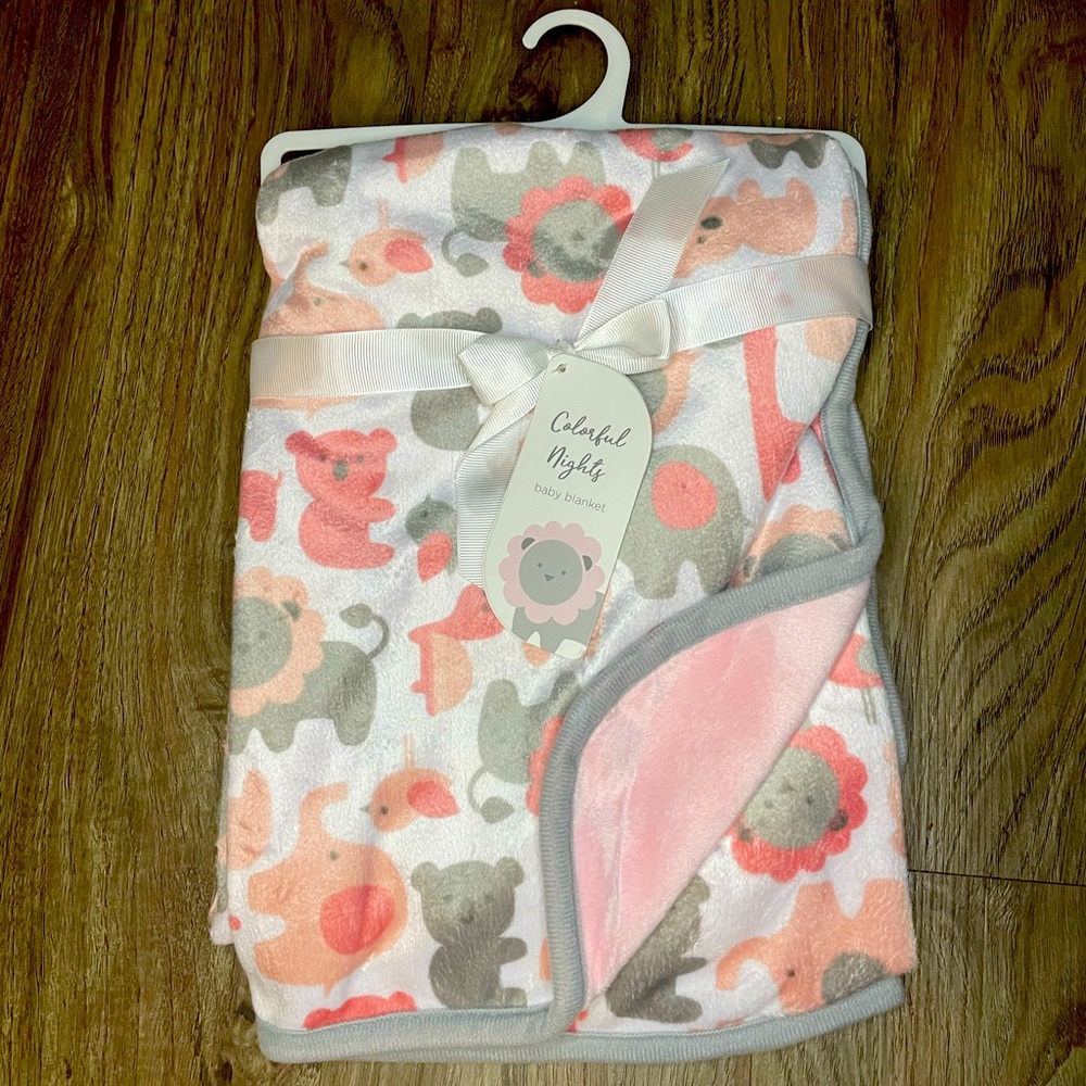 Colorful nights NWT baby blanket